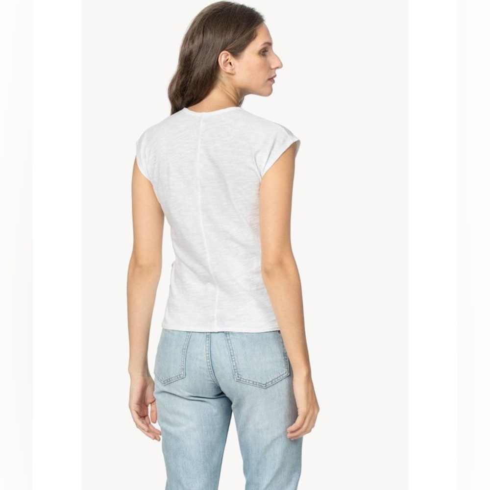 NWOT- Lilla P Faux Wrap White Tee-Size M - Picture 8 of 8